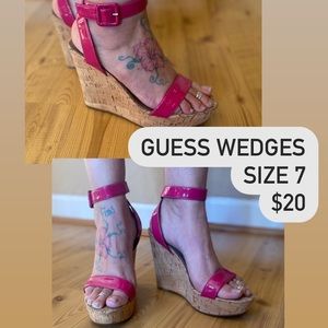 Pink Guess Wedges